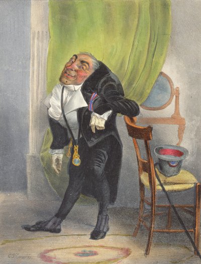 Charles Louis Philippe Henri Dieudonne Mayeux, nato a Parigi 7 Fructidor An 2, decorato con il Lys e la Croix de Juillet, membro del Caveau Moderne e di diverse altre accademie da Charles Joseph Travies de Villiers